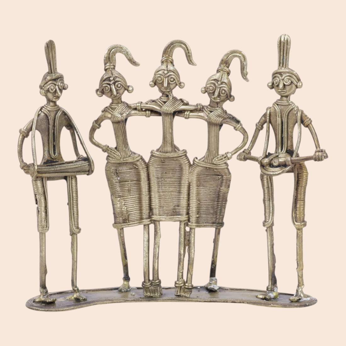 Dokra Tribal Dancing showpiece - Handcrafted Indian Art (View 6) | Art Angan