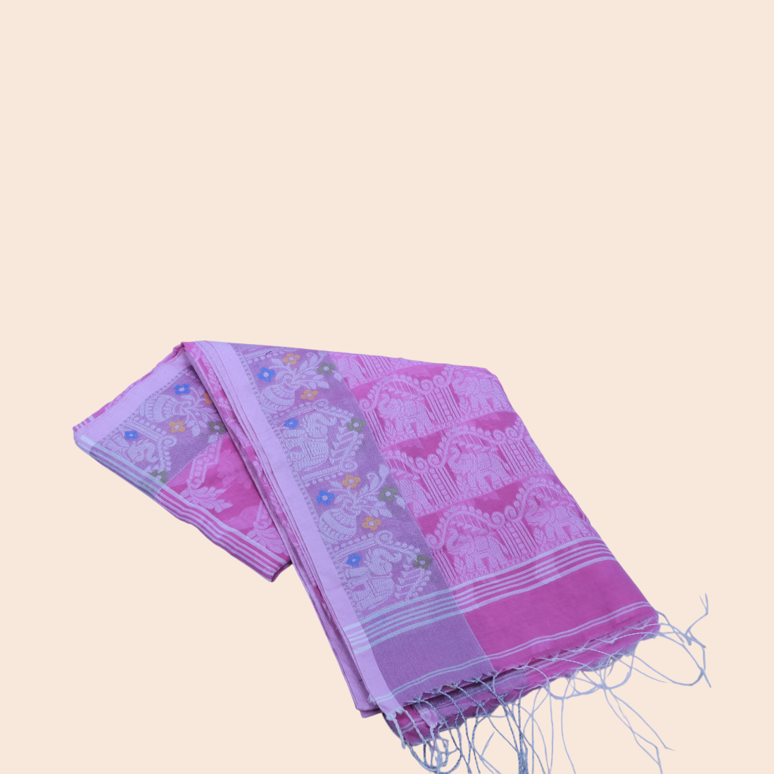 Gulika Blossom Handloom Cotton Silk Saree - Authentic Handcrafted Saree | Art Angan