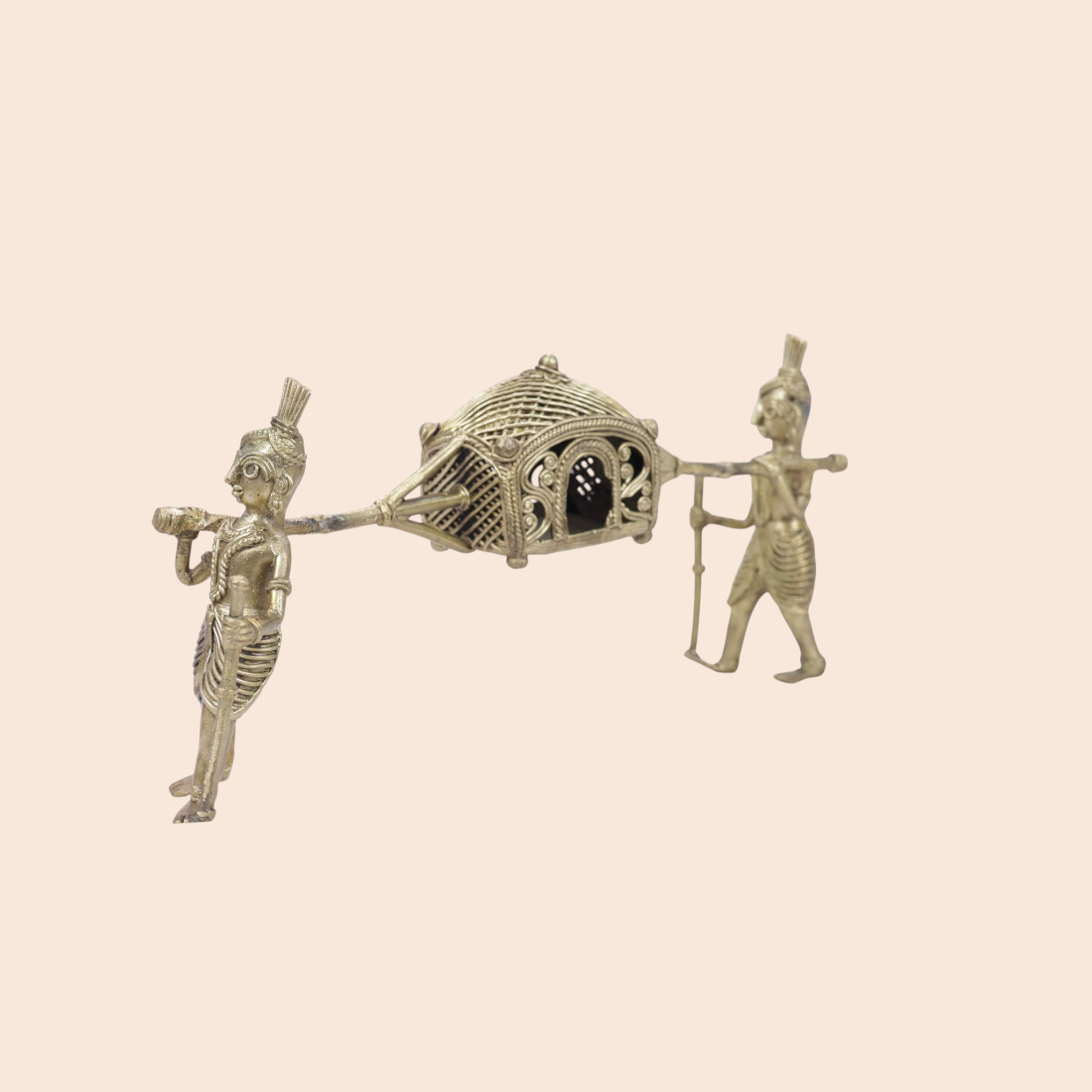 Dokra Palki showpiece - Handcrafted Indian Art (View 3) | Art Angan