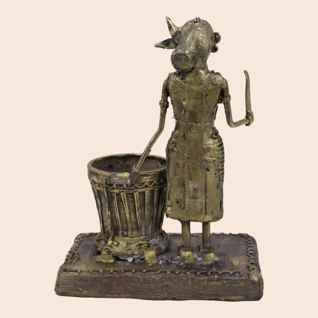 Dokra Pensholder showpice - Handcrafted Indian Art (View 6) | Art Angan